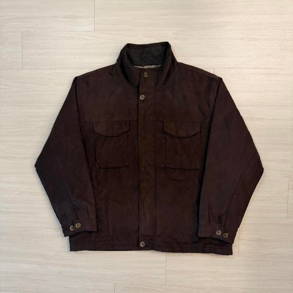 St John's Bay Brown Suede Chore Jacket Men's Size XXL Vintage